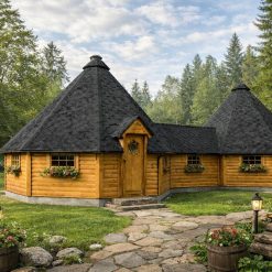 Double BBQ Hut 25 m² with 4.6 m² Corridor