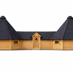 Double BBQ Hut 25 m² with 4.6 m² Corridor