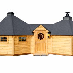 Double BBQ Hut (9.2 m² + 16.5 m²) with 3.55 m² Corridor
