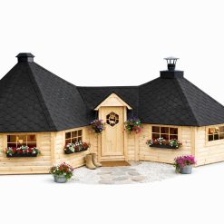 Double BBQ Hut (9.2 m² + 16.5 m²) with 3.55 m² Corridor