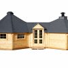 Double BBQ Hut (9.2 m² + 16.5 m²) with 3.55 m² Corridor