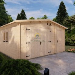 Wooden garage 5m x 5m, 44mm