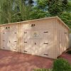 Double wooden garage 7m x 5.5m, 44 mm