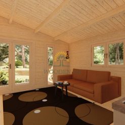 Wooden house PADOVA 6m x 4.5m, 44 mm