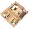 Wooden house Veronica 5 x 6 68 mm