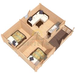 Wooden house Veronica 5 x 6 68 mm