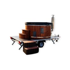 Hot tub on a trailer