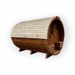 Thermo-wood sauna barrel with bubble window (3m/2,17m)