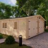 Wooden garage 6m x 6m, 44mm