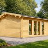 LINDEN Log Cabin (44 mm), 5.5 × 5.5 m, 30 m²