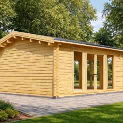 LINDEN Log Cabin (44 mm), 5.5 × 5.5 m, 30 m²