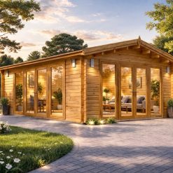 LINDEN Log Cabin (44 mm), 5.5 × 5.5 m, 30 m²