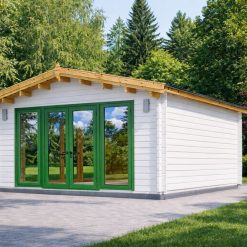 LINDEN Log Cabin (44 mm), 5.5 × 5.5 m, 30 m²